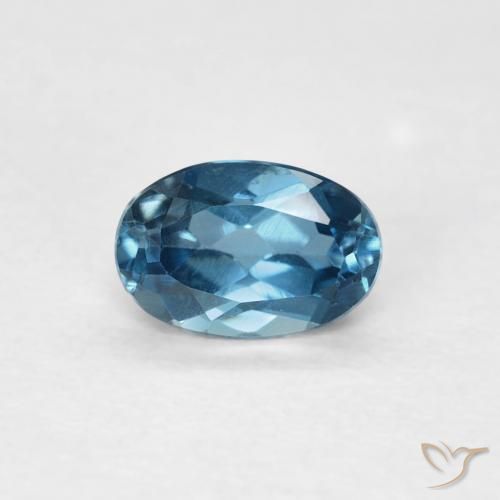 0.57ct Natural Londres Azul Topázio, oval, VVS