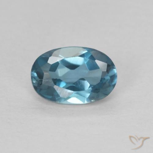 0.63ct Natural Londres Azul Topázio, oval, VVS