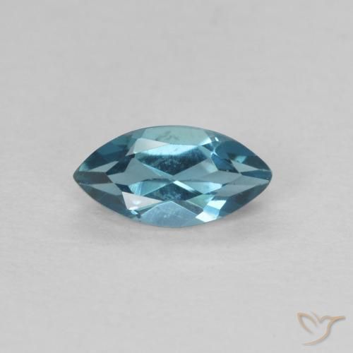 0.47ct Natural Londres Azul Topázio, Marquesa, VVS