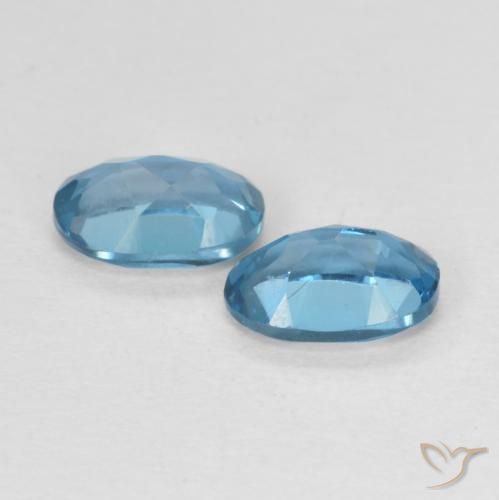 Pedras preciosas de Topázio Londres Azul natural de 1.17 ct, oval, VS