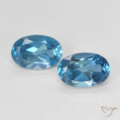 1.20ctw Natural Londres Azul Topázio, oval, VS