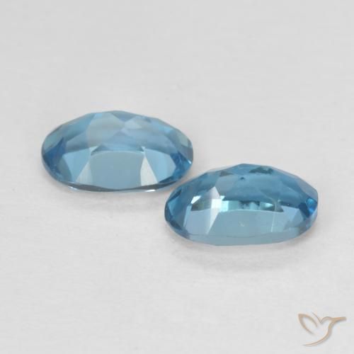 Pedras preciosas de Topázio Londres Azul natural de 1.20 ct, oval, VS