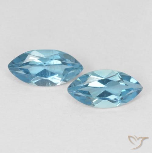0.84ctw Natural Londres Azul Topázio, Marquesa, VS