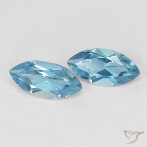 Pedras preciosas de Topázio Londres Azul natural de 0.84 ct, Marquesa, VS