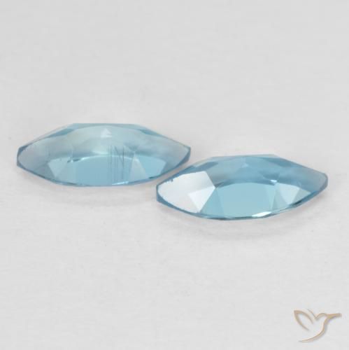 Pedras preciosas de Topázio Londres Azul natural de 0.84 ct, Marquesa, VS