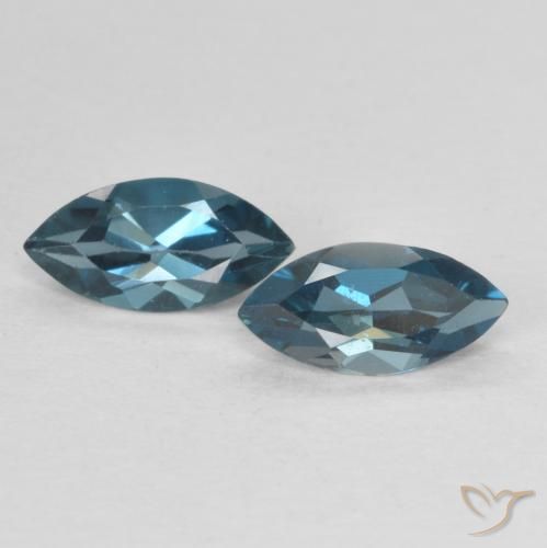 0.90ctw Natural Londres Azul Topázio, Marquesa, VVS-VS