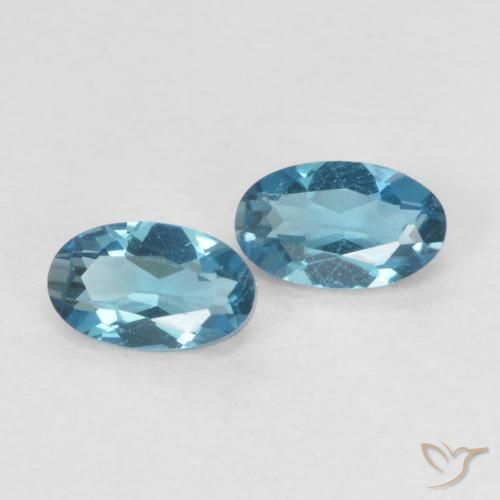 Pedras preciosas de Topázio Londres Azul natural de 0.57 ct, oval, VVS-VS