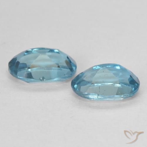 Pedras preciosas de Topázio Londres Azul natural de 1.22 ct, oval, VVS-VS