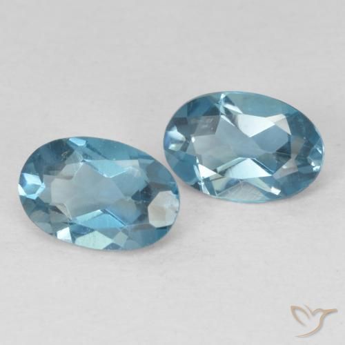 Pedras preciosas de Topázio Londres Azul natural de 1.10 ct, oval, VVS-VS