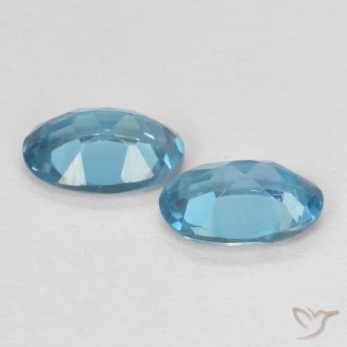 Pedras preciosas de Topázio Londres Azul natural de 1.10 ct, oval, VVS-VS
