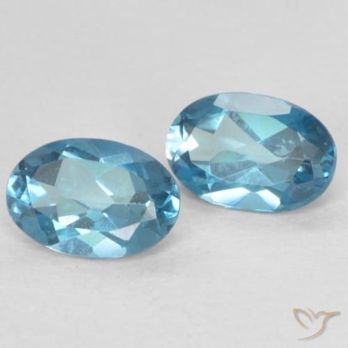 Pedras preciosas de Topázio Londres Azul natural de 1.04 ct, oval, VVS-VS