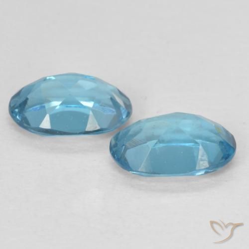 Pedras preciosas de Topázio Londres Azul natural de 1.04 ct, oval, VVS-VS