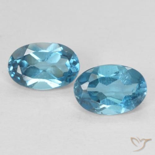 1.22ctw Natural Londres Azul Topázio, oval, VS