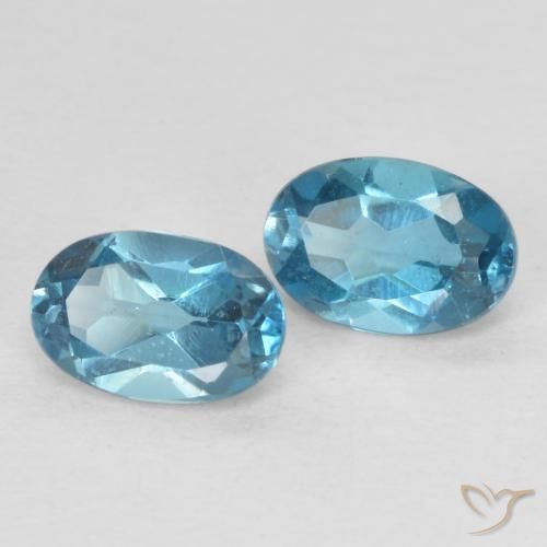 Pedras preciosas de Topázio Londres Azul natural de 1.22 ct, oval, VS