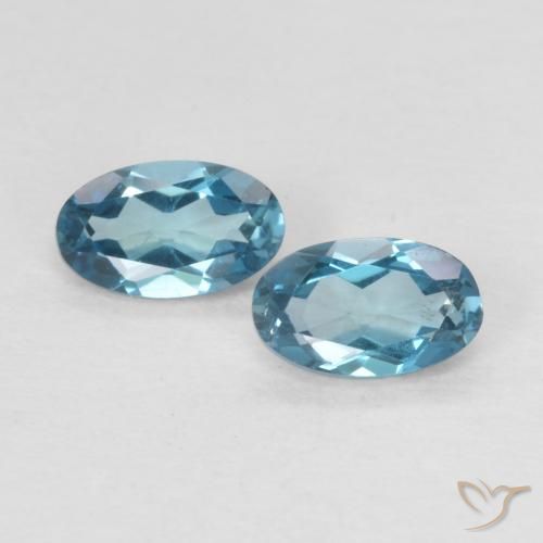 0.53ctw Natural Londres Azul Topázio, oval, VVS-VS