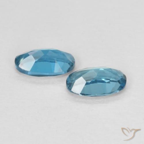Pedras preciosas de Topázio Londres Azul natural de 0.53 ct, oval, VVS-VS