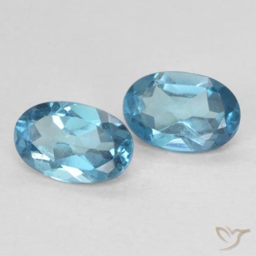 Pedras preciosas de Topázio Londres Azul natural de 1.12 ct, oval, VVS-VS