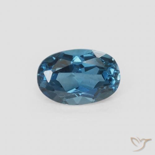 0.61ct Natural Londres Azul Topázio, oval, VVS-VS