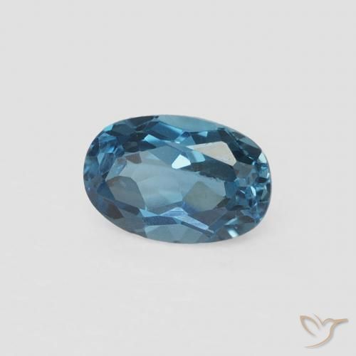 Topázio Londres Azul Natural 0.61ct, oval, VVS-VS