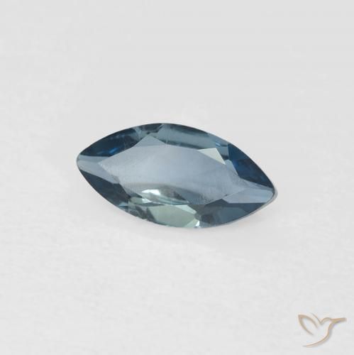 Topázio azul natural 0,58ct, marquise, VVS-VS