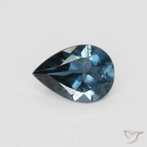 0.85ct Natural Londres Azul Topázio, Formato de pêra, VVS-VS