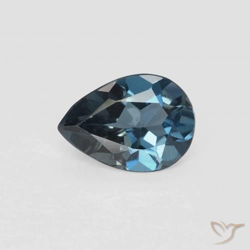0.71ct Natural Londres Azul Topázio, Formato de pêra, VVS-VS