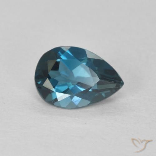 Topázio Londres Azul Natural 0.78ct, Formato de pêra, VVS-VS
