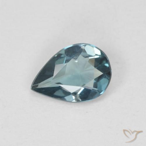 0.53ct Natural Londres Azul Topázio, Formato de pêra, VVS-VS