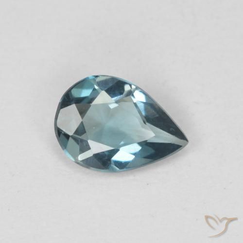 Topázio Londres Azul Natural 0,53ct, Formato de pêra, VVS-VS