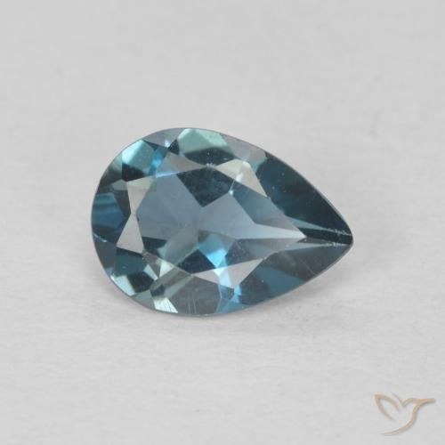 Topázio Londres Azul Natural 0.69ct, Formato de pêra, VVS-VS