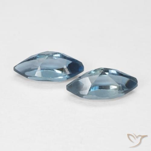 Pedras preciosas de topázio azul natural de 0,98 ct, marquise, VS