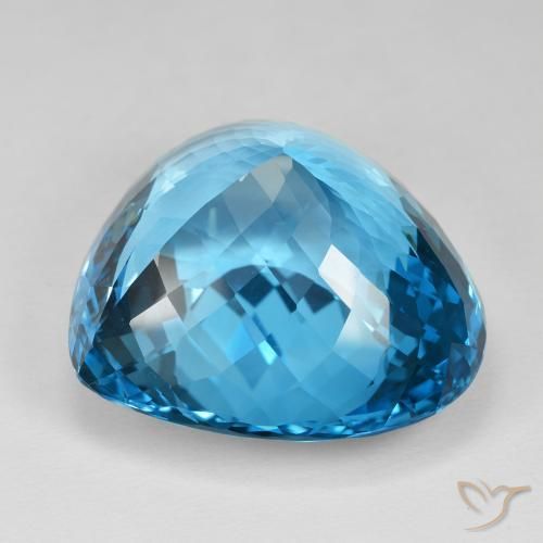 Topázio Azul Suíço Natural 126.78ct, Coração, IF