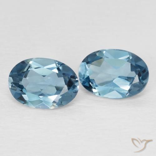 Pedras preciosas de Topázio Londres Azul natural de 2.04 ct, oval, VVS-VS