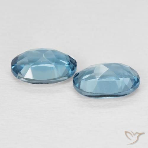 Pedras preciosas de Topázio Londres Azul natural de 2.04 ct, oval, VVS-VS