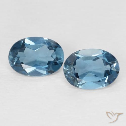 1.79ctw Natural Londres Azul Topázio, oval, VVS-VS