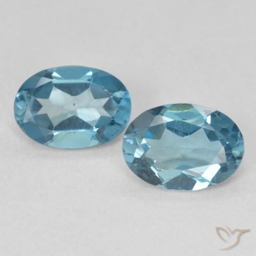 1.76ctw Natural Londres Azul Topázio, oval, VS