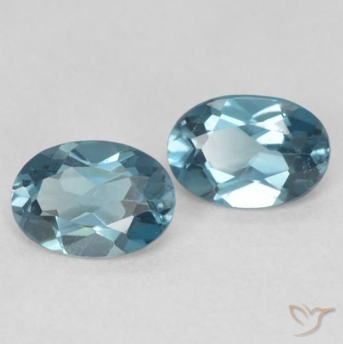 1.83ctw Natural Londres Azul Topázio, oval, VS