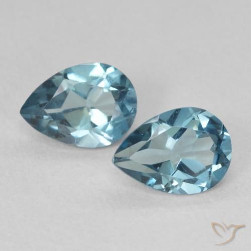 1.83ctw Natural Azul Suíço Topázio, Formato de pêra, VS