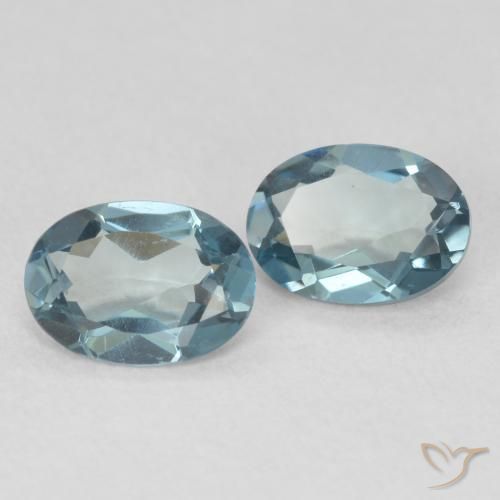 Pedras preciosas de Topázio Londres Azul natural de 1.67 ct, oval, VS