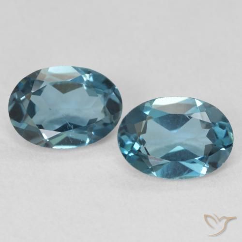2.00ctw Natural Londres Azul Topázio, oval, VS