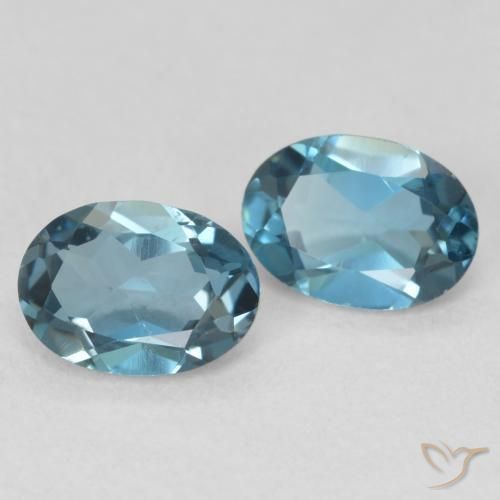 Pedras preciosas de Topázio Londres Azul natural de 2.00 ct, oval, VS
