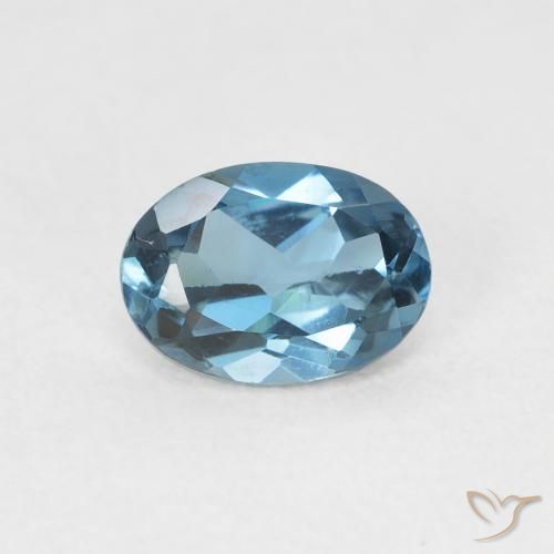 1.06ct Natural Londres Azul Topázio, oval, VVS-VS