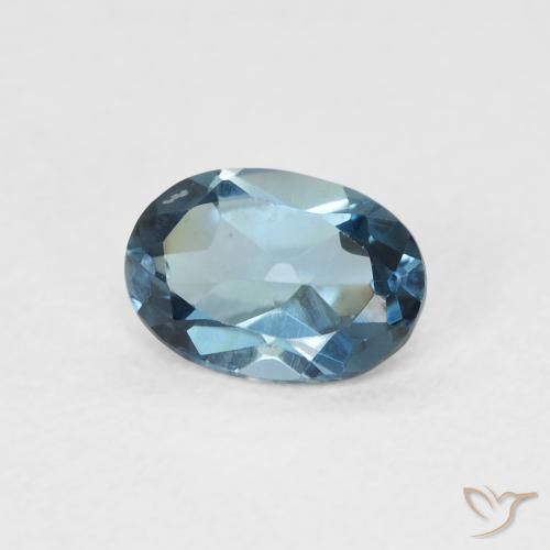 Topázio Londres Azul Natural 0.93ct, oval, VVS-VS