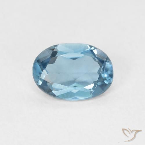 0.89ct Natural Londres Azul Topázio, oval, VVS-VS