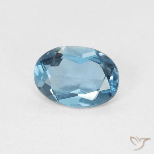 Topázio Londres Azul Natural 0.89ct, oval, VVS-VS