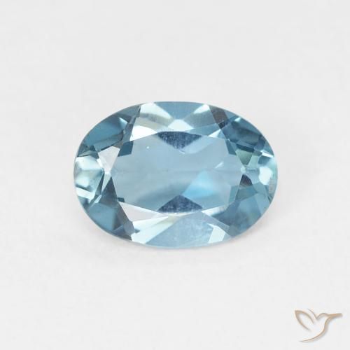 0.89ct Natural Londres Azul Topázio, oval, VVS
