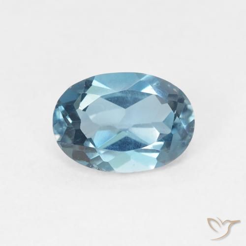 1.03ct Natural Londres Azul Topázio, oval, VVS