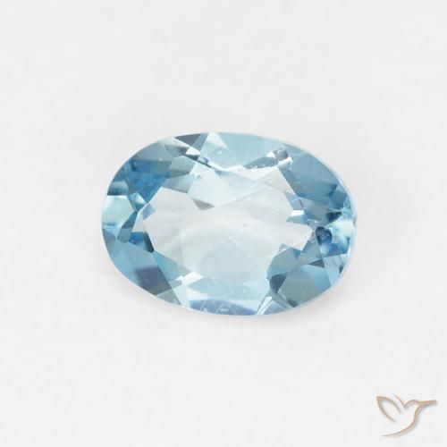 Topázio Azul Suíço Natural 0.92ct, oval, VVS