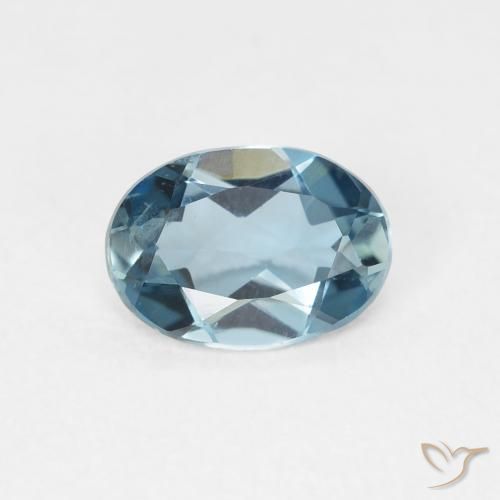 0.78ct Natural Londres Azul Topázio, oval, VVS