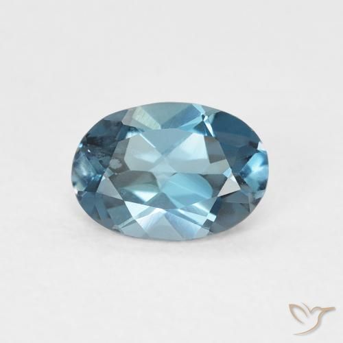 0.91ct Natural Londres Azul Topázio, oval, VVS